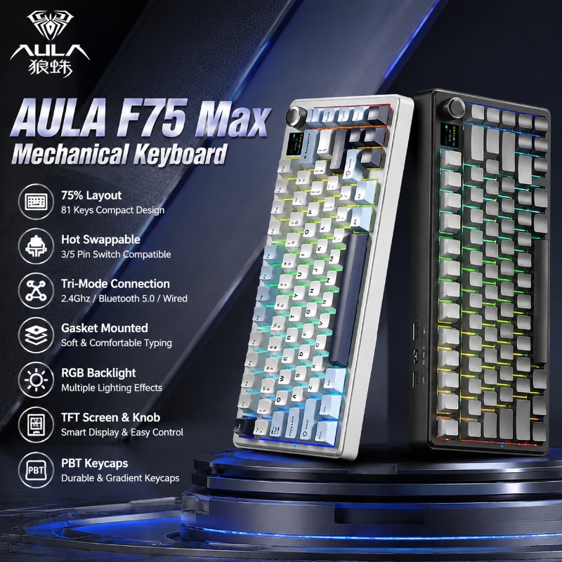 Gasket Mount Kit - คีย์บอร์ดกลไก AULA F75 Max รูปแบบ 75%