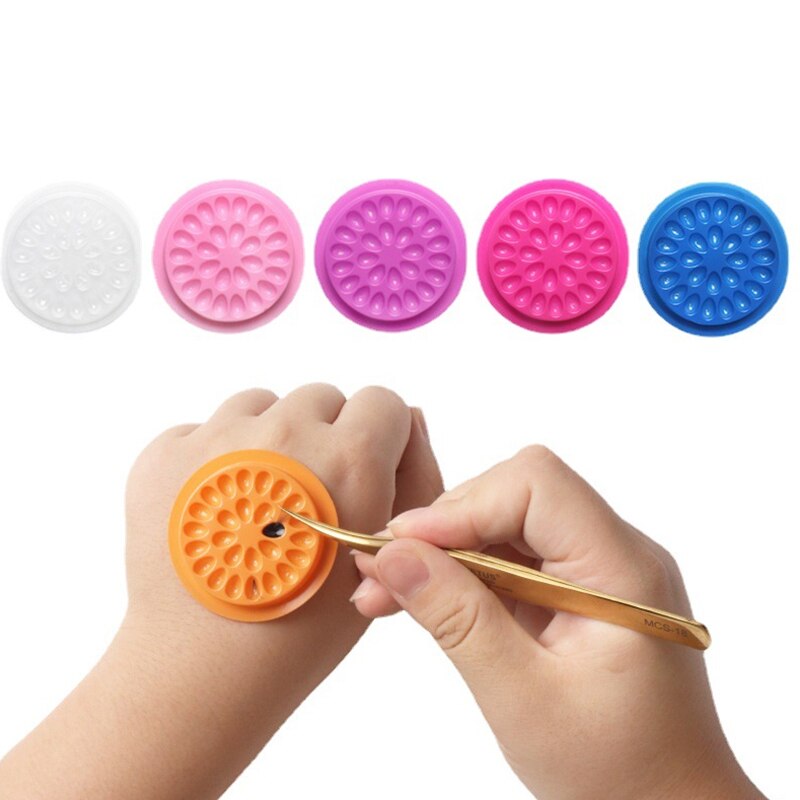Gasket Mount Kit - 100pcs Eyelash ผู้ถือกาว Eyelashes EXTENSION อุปกรณ์กาวพาเลทปะเก็น