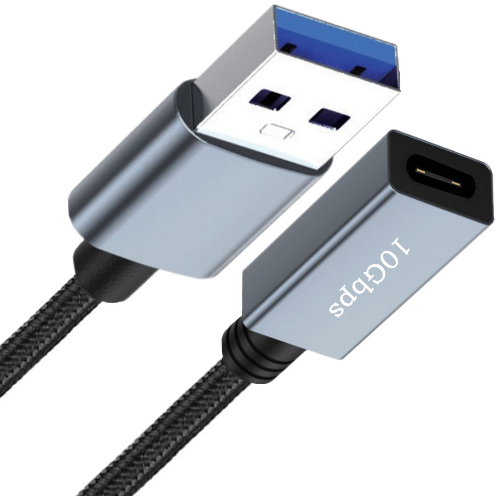 Coiled Usb Cable - USB 3.0 ประเภท A สายต่อขยายชายหญิงแบบถักไนลอนสำหรับคีย์บอร์ด, เมาส์,