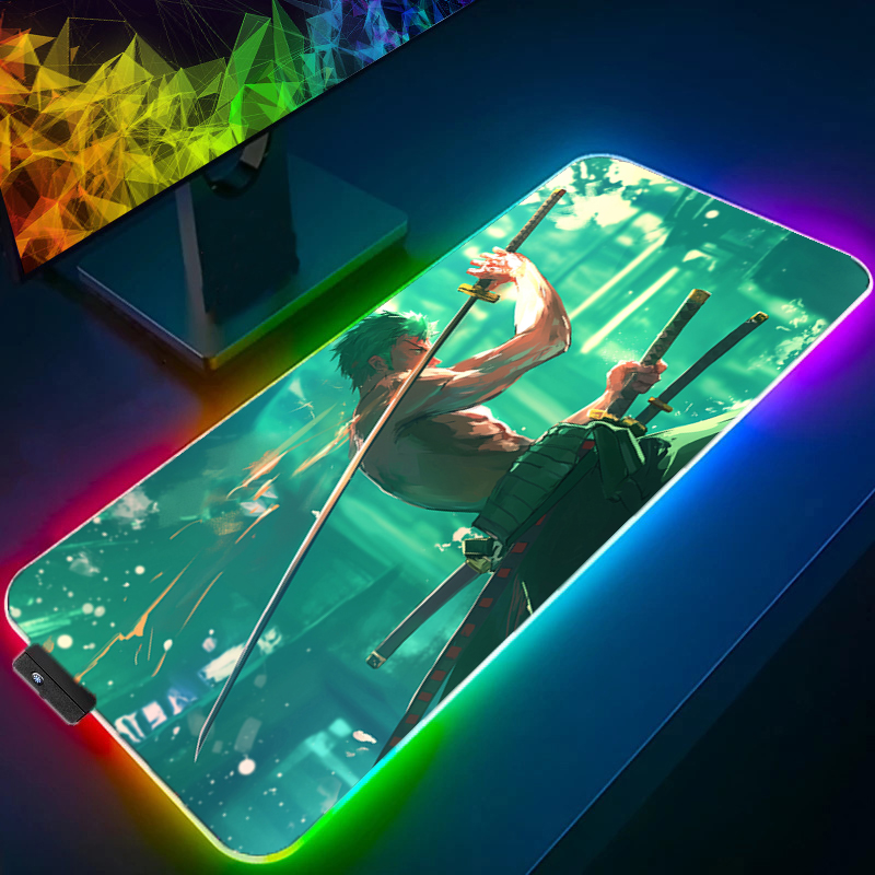 ONE PIECE Zoro Mouse Pad RGB อ - Gaming Keyboard Backlit บทวิจารณ์และราคา