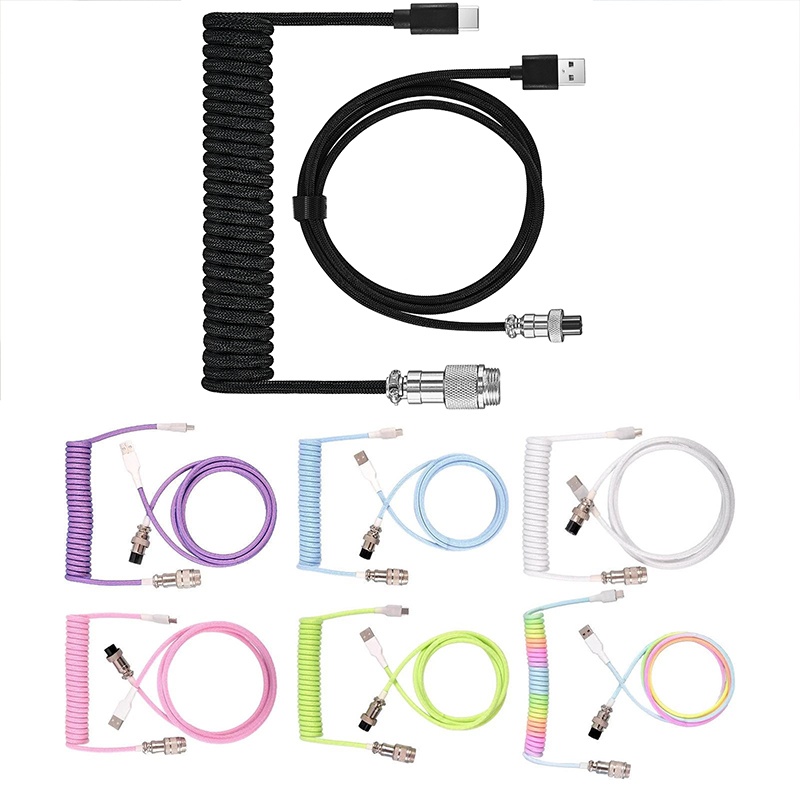 สายเคเบิลแบบขดสำหรับคีย์บอร์ดก - Coiled Usb Cable บทวิจารณ์และราคา