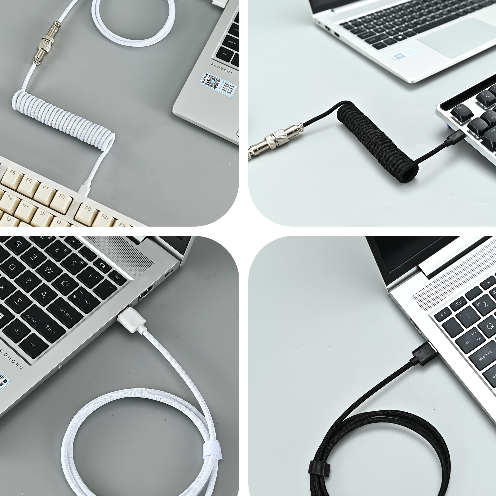 สายเคเบิลแบบขดสำหรับคีย์บอร์ดก - Coiled Usb Cable บทวิจารณ์และราคา