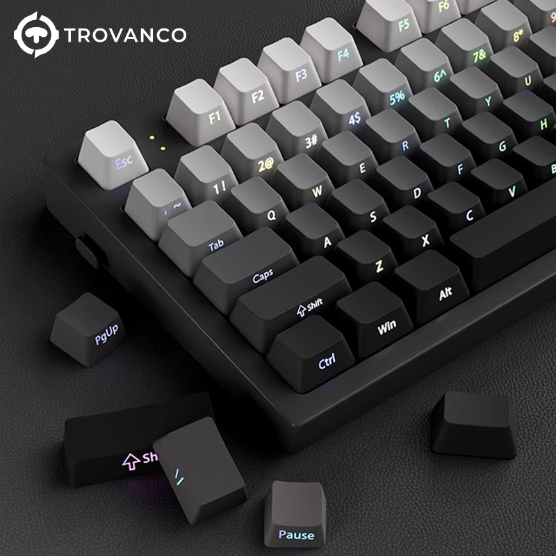 คีย์แคปแบบไล่เฉดสี 130 ชิ้น พิ - Gaming Keyboard Typewriter บทวิจารณ์และราคา