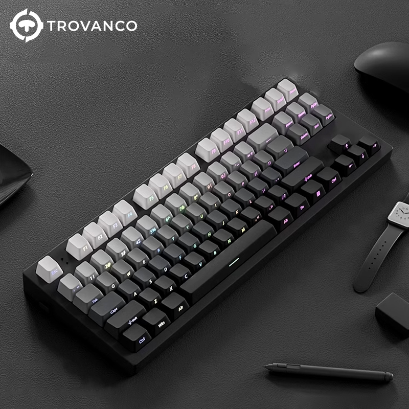 คีย์แคปแบบไล่เฉดสี 130 ชิ้น พิ - Gaming Keyboard Typewriter บทวิจารณ์และราคา