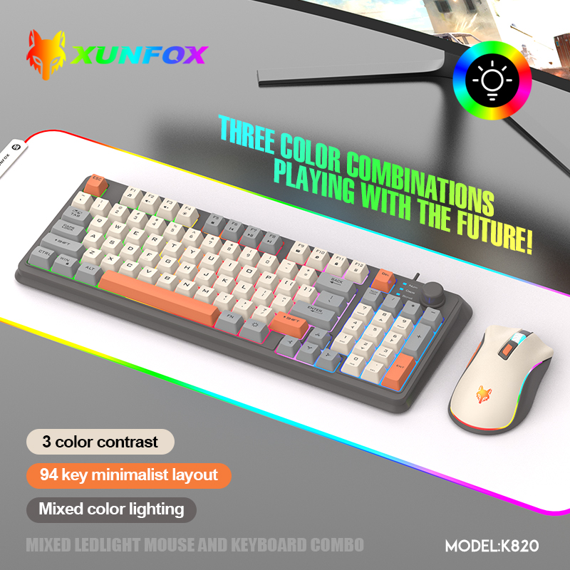 K820 USB เกมคีย์บอร์ดเมาส์ชุด  - Gaming Keyboard Bundle บทวิจารณ์และราคา