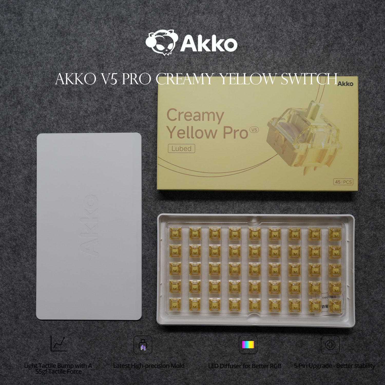 Akko V5 Pro ครีมสีเหลืองสวิทช์ - Keyboard Lube Kit บทวิจารณ์และราคา